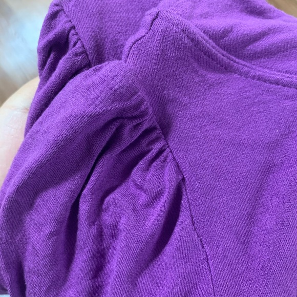 Theory Purple Puffed Balloon Sleeve Top - Picture 2 of 3